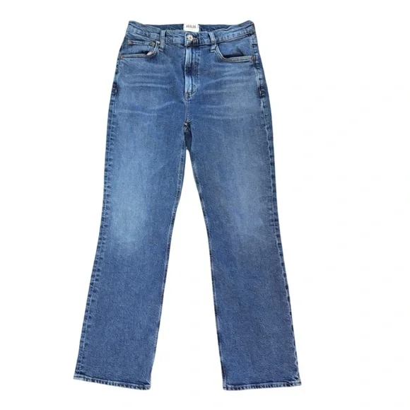 Agolde Vintage High Rise Bootcut Non Distressed Medium Blue Denim Jean Size 28